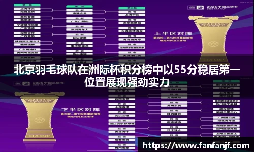 北京羽毛球队在洲际杯积分榜中以55分稳居第一位置展现强劲实力